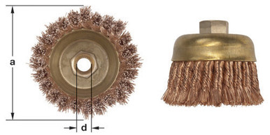 Brush Cup Knot Wire 3" Dia - Non-Sparking, Non-Magnetic CB-30-KT
