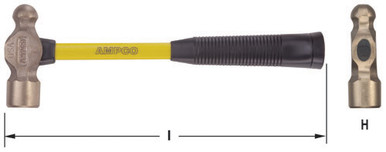 Hammer, Claw 1.25 Lb 14" OAL - Non-Sparking, Non-Magnetic H-21FG