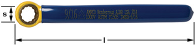 Insulated Wrench, Box End 1/2" - Non-Sparking, Non-Magnetic IWSB-1/2