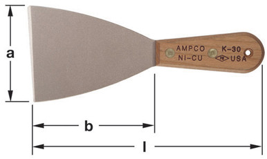 Knife, Putty 3-1/2" Stiff Blade - Non-Sparking, Non-Magnetic K-30