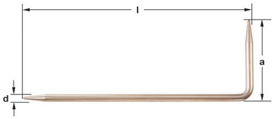 Pin Offset 3/4" Dia 17-3/4"OAL - Non-Sparking, Non-Magnetic P-8202