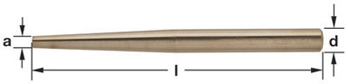 Punch 5/16" Tip 4-3/4" OAL - Non-Sparking, Non-Magnetic P-8508