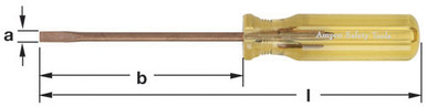 Screwdriver Cabinet Tip 3/8" - Non-Sparking, Non-Magnetic S-56