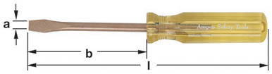 Screwdriver Std 5/32 x 4-3/4" - Non-Sparking, Non-Magnetic S-36