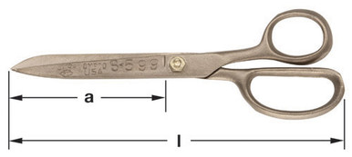 Shears Cutting 8" Cut Length - Non-Sparking, Non-Magnetic S-61