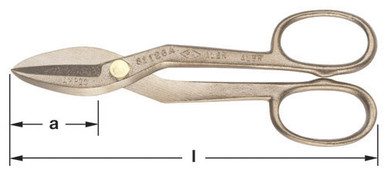 Snips Tin 3" Cut Length - Non-Sparking, Non-Magnetic S-1144