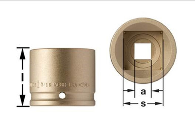 Socket, Impact 1D 1-5/8" 4 point - Non-Sparking, Non-Magnetic I-1D1-5/8-4P