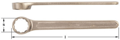 Wrench, Box End 1-1/8" - Non-Sparking, Non-Magnetic 4626