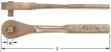 Wrench, Ratchet 3/4" Drive - Non-Sparking, Non-Magnetic W-140R