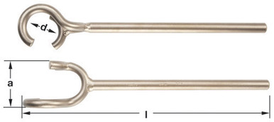 Wrench, Valve Wheel 21-5/8" OAL - Non-Sparking, Non-Magnetic WV-14