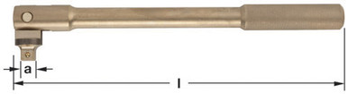 Wrench, Hinged Handle 3/8" Drive,- Non-Sparking, Non-Magnetic W-293