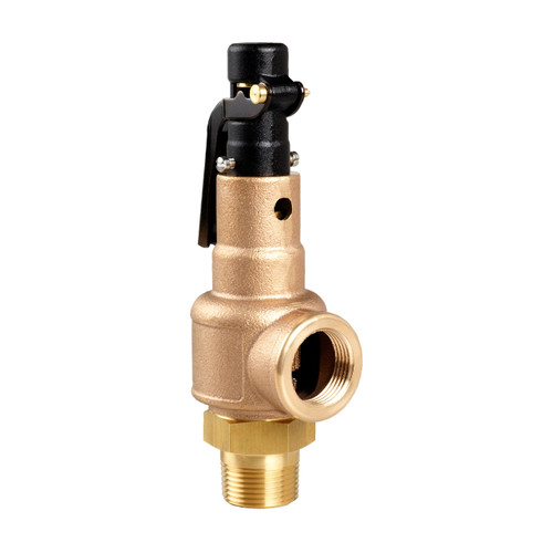 Aquatrol 570 Series 2 in. MNPT x FNPT Brass Air/Gas Safety Valve, Lift Lever