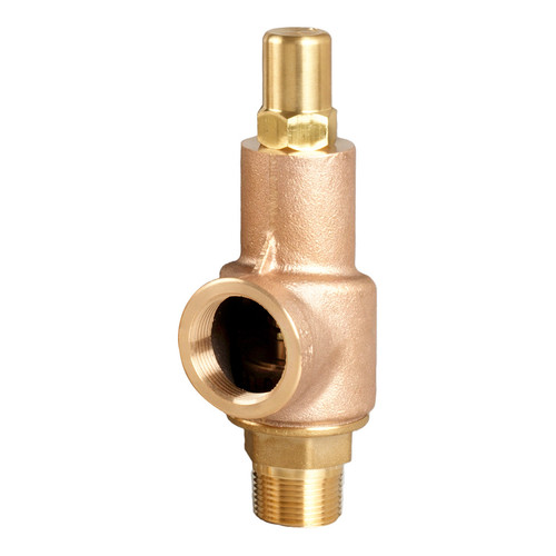 Aquatrol 89 Series 1 1/2 in. MNPT x FNPT Brass Air/Gas Safety Valve, Closed Cap