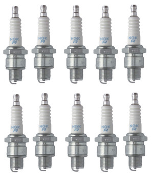 NGK 10 Pack of Genuine OEM Replacement Spark Plugs # BR6HS-10PK