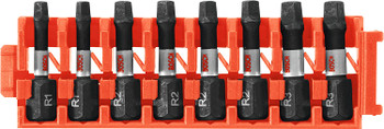 Bosch Genuine 8 pc. Impact Tough Square 1" Insert Bits with Clip for Custom Case System - CCSSQV108