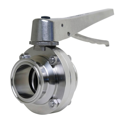 Wayland Ind. 316 SS 3 in. Tri-Clamp Butterfly Valve w/SS Trigger Handle