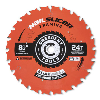 Crescent Genuine OEM 8-1/4" x 24-Tooth NailSlicer Framing Circular Saw Blade - CSBFR-824