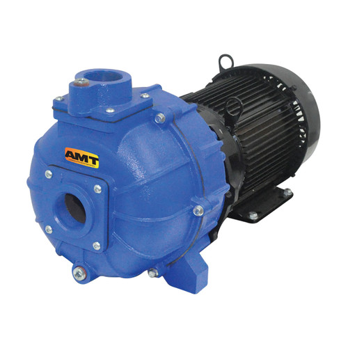 AMT 2 in. NPT Cast Iron Self-Priming High Pressure Pump, 7 1/2 HP Three Phase Motor