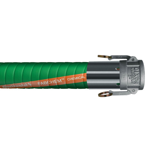 Continental ContiTech Fabchem 1 1/2 in. 200 PSI Chemical Transfer Hose w/ Stainless C x C Ends