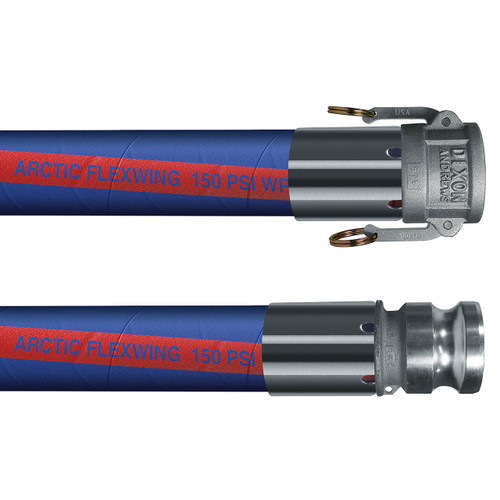 Continental ContiTech Plicord Arctic Flexwing 6 in. 150 PSI Suction and Discharge Hose Assemblies w/ Part C Female Coupler x Part E Male Adapter Ends