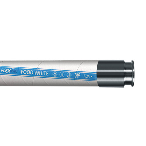 Continental ContiTech Flexwing Food White 3 in. Transfer Hose w/ Tri-Clamp Ends