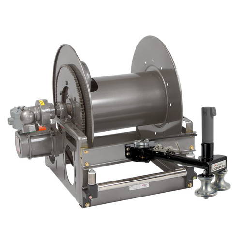 Hannay Reels PBGMB Series 12V DC Power Rewind LP Gas Hose Reel w/ Bottom Mounted Guidemaster, Reel Only, 1 in. x 250 ft., EPBGMB22-30-31