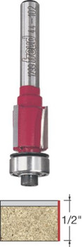 Freud Genuine 1/2" Diameter Bearing Flush Trim Bit With 1/4" Shank - 44-102