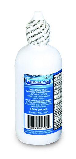 Eye Wash Solution, 4 Ounce Bottle 7-006