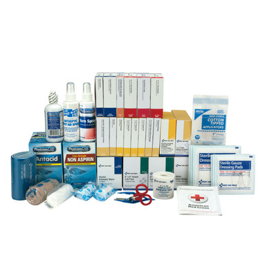 100 Person, 3 Shelf Class B+, First Aid Refill, with Medications 90623
