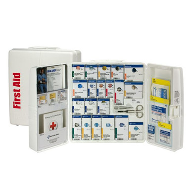 Large Plastic SmartCompliance Food Service First Aid Cabinet with Medications, ANSI 2021 Class A+ , 50 Person 90659
