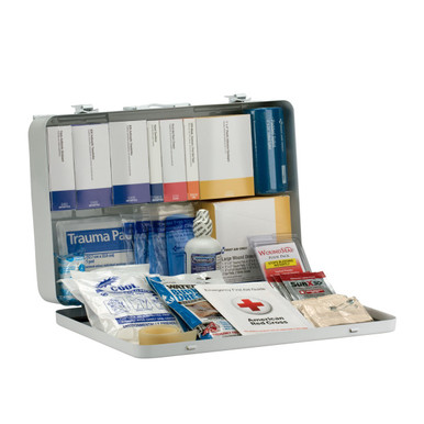 50 Person Contractor ANSI B+ First Aid Kit, Metal Case, Type III 90671