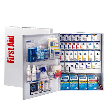 XL Metal SmartCompliance Food Service First Aid Cabinet, ANSI 2021 Class B with Medications, 150 Person 90830
