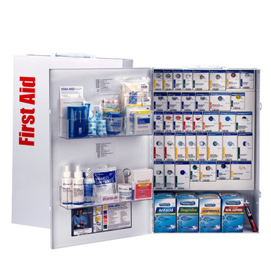 200 Person XXL Metal SmartCompliance Food Service First Aid Cabinet with Medications 90834