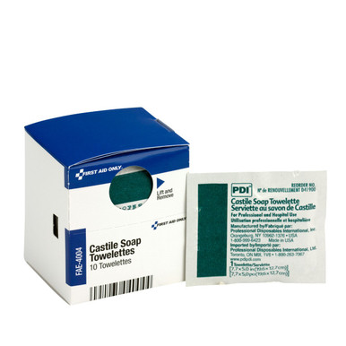SmartCompliance Refill Castile Soap Wipes, 10 Per Box FAE-4004