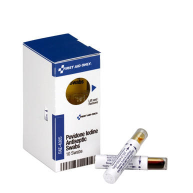 SmartCompliance Povidone Iodine Antiseptic Swabs, 10 Per Box FAE-4005