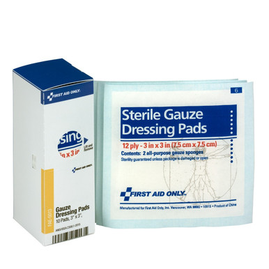 SmartCompliance Refill 3"x 3" Sterile Gauze Pads, 10 Per Box FAE-5013
