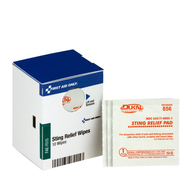SmartCompliance Refill Sting Relief Wipes, 10 per Box FAE-7015
