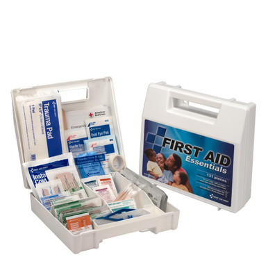 First Aid Kit, 130 Piece, Plastic Case FAO-132