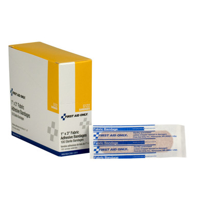 1"x3" Fabric Bandages, 100 Per Box G122