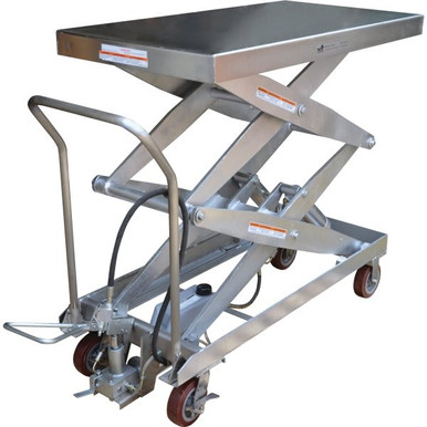 Vestil Silver Hydraulic Steel Cart 835564