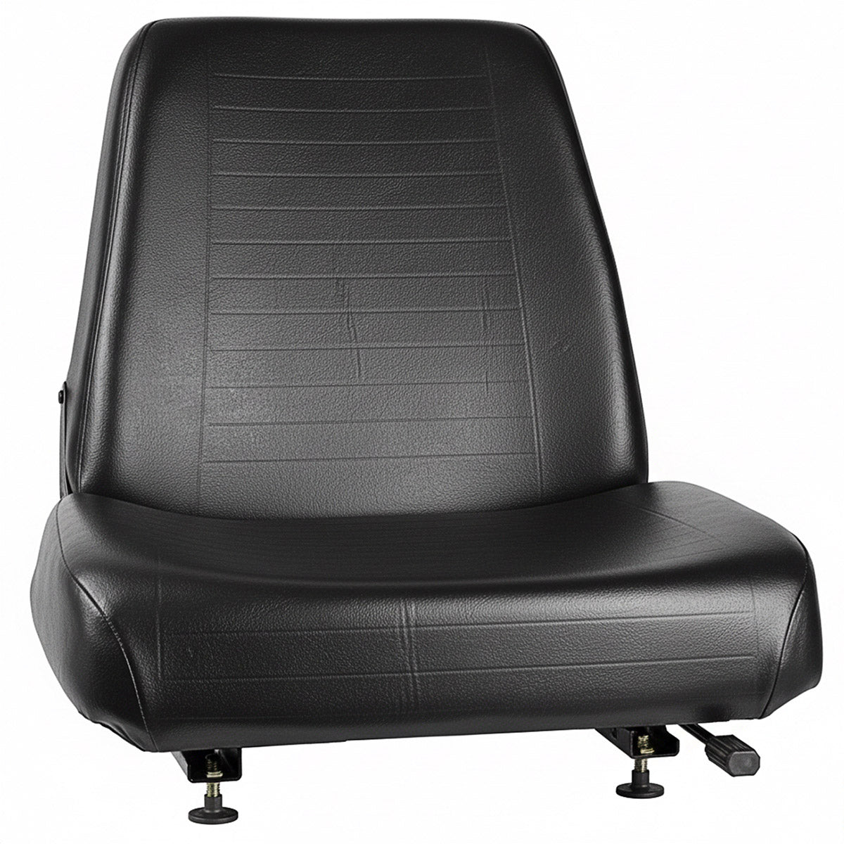 Universal Pan Seat for Industrial Applications - Steel Pan, High Density Foam, Black Vinyl, 320101BK