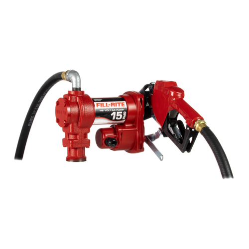 Fill-Rite FR610HA 115V AC Fuel Transfer Pump w/ Auto Nozzle - 15 GPM