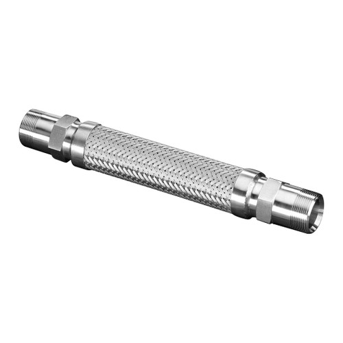 Hose Master FSMM Series 3 in. Male x Male FireShield Flexible Metal Hose Connector