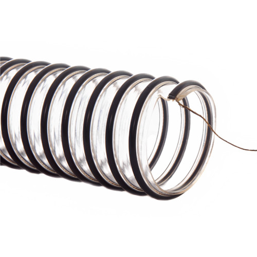 Flex-Tube FlexStat Clear Static Dissipative Polyurethane Duct Hose - 50 ft.