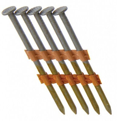 Grip Rite 2-3/8" x .113", 21 Degree Plastic Strip Round Head Nails, Hot Galvanized, Ring Shank, (1,000/Tub), #GR08RHG1M