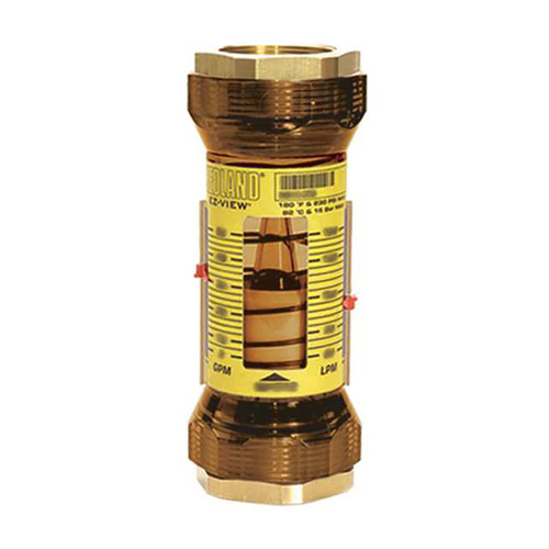 Badger Meter Hedland Variable Area EZ-View Water Flow Meter w/Sensor, 2 in. Female NPTF Brass Fitting