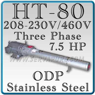 Webtrol H80B6S-3PH Stainless Steel HT Series Booster Pump, Cast Iron