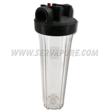 Hydronix HF45-20CLBK15PR, 20" Clear, 4.5" Body, 1.5" Black Cap Filter Housing w/PR