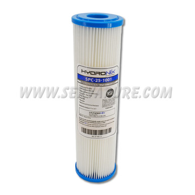 Hydronix SPC-25-1001, Sediment Pleated Cartridge, 2.5" x 9-7/8", 1 Micron