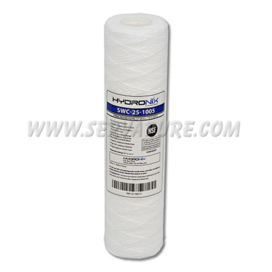 Hydronix SWC-25-1005, Sediment String Wound Cartridge, 2.5" x 9-7/8", 5 Micron